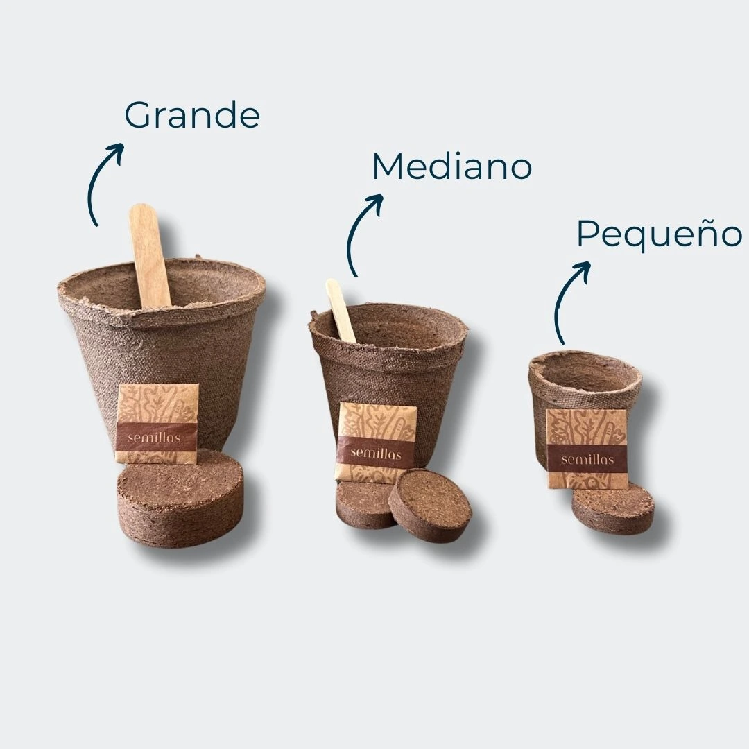 diferentes tamaños de maceteros